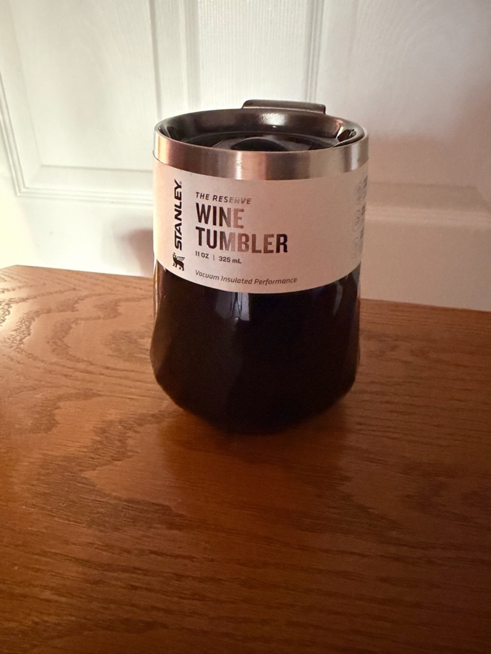 Stanley Black Insulated Wine Tumbler with Stainless Rim